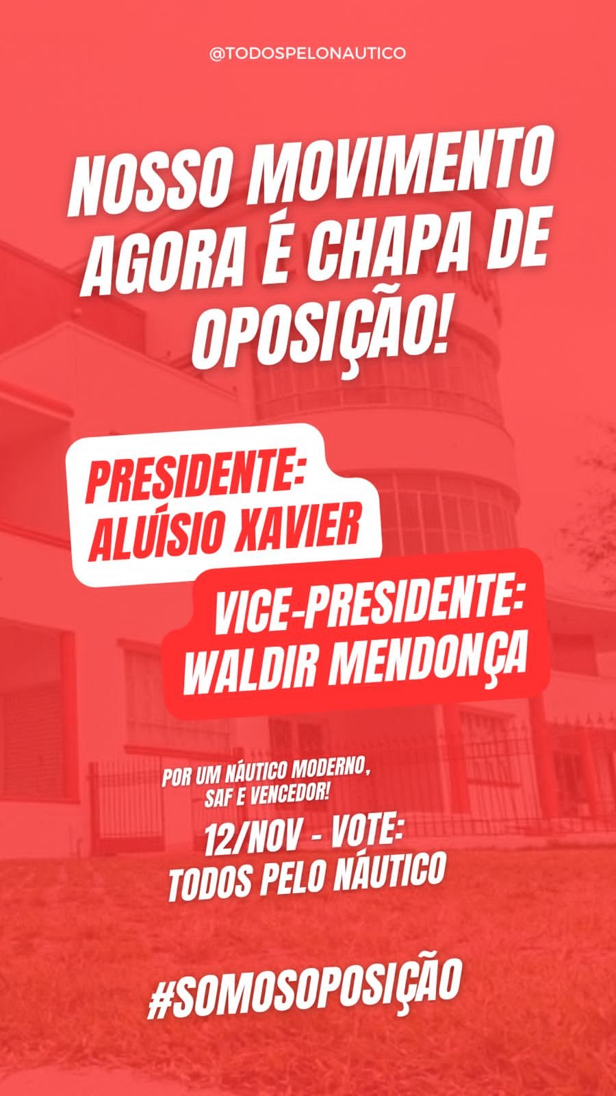 Chapa Todos Pelo N Utico Abre Frente De Oposi O Pernambuco Urgente